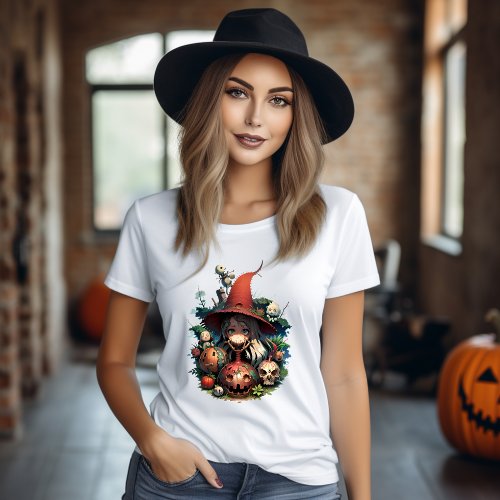 Witch t_shirt and pumpkin