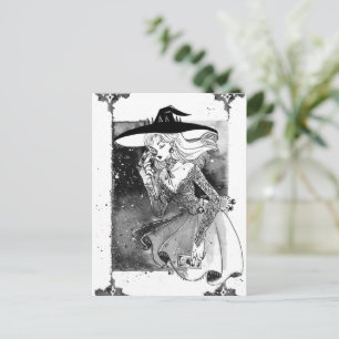 Witch Tarot Card Illustration Post Card