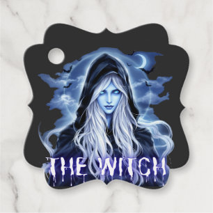 Witch-theme halloween favor tags