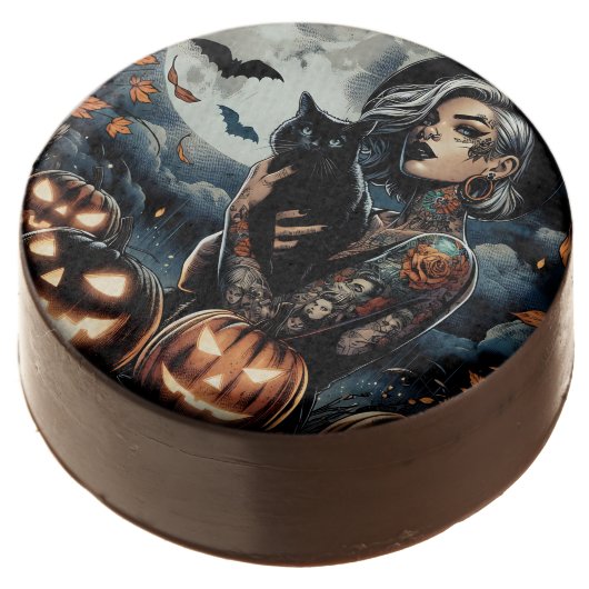 Witch Themed Halloween Party Chocolate Covered Oreo (Angled)