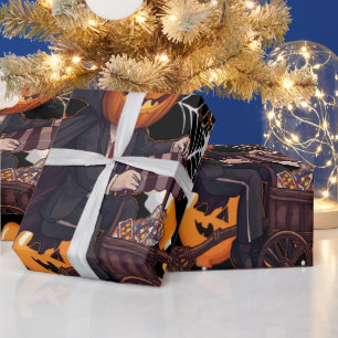 Witch Themed Halloween Wrapping Paper