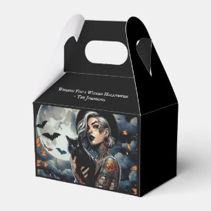 Witch Themed Personalized Halloween Party Favor Boxes