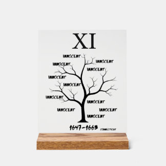 Witch Trials Acrylic Sign