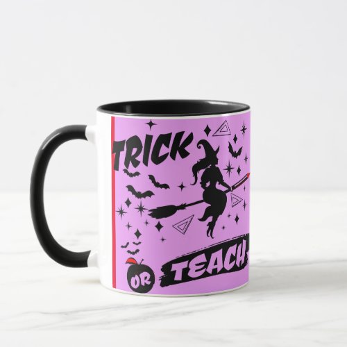 Witch Trick Or Teach Black Witchy Teacher Mug