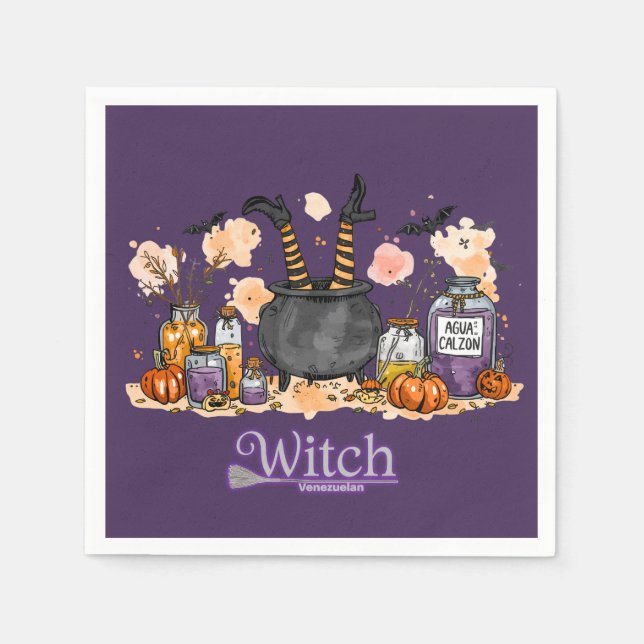 "Witch Venezolana" - Humor and Magia Latina 50 und Napkins (Front)