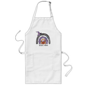 Witch Vibes – Black Rainbow, Purple Witch Hat Long Apron