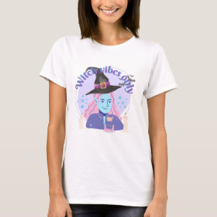 Witch Vibes Only Aesthetic Halloween T-Shirt