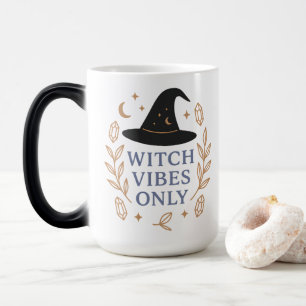 Witch Vibes Only Elegant Celestial Halloween Decor Color Morph Mug