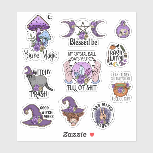 Witch Vibes Sticker Pack (Sheet)