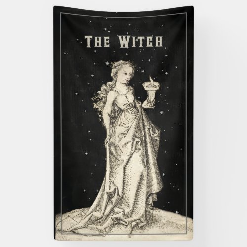 Witch Vintage Etching  Banner