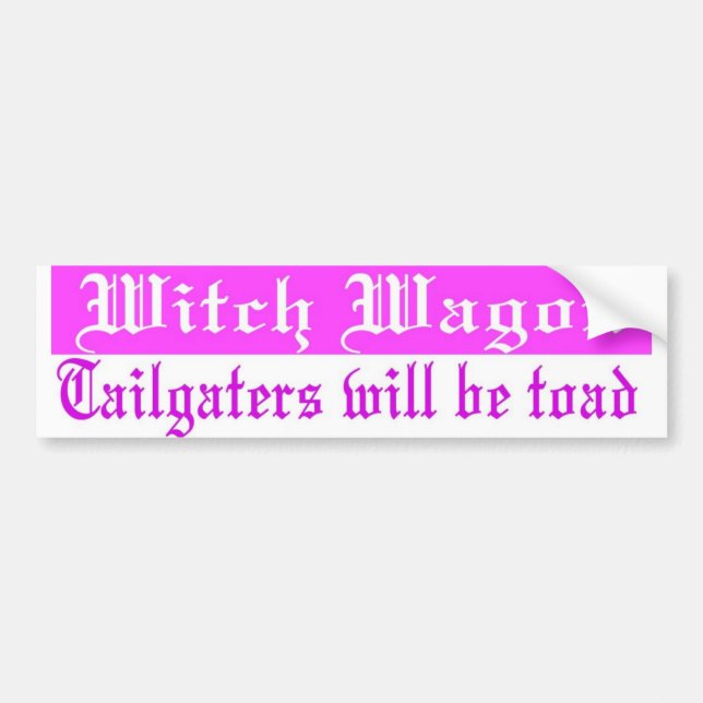 witch wagon bumper sticker (Front)