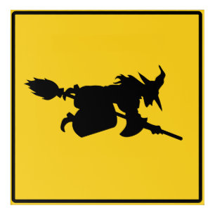 Witch Warning Halloween Acrylic Print