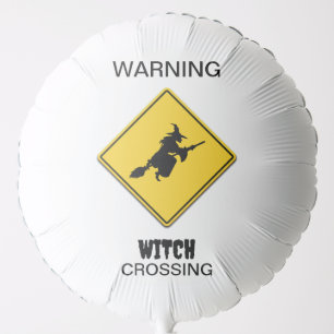 Witch Warning Halloween Balloon