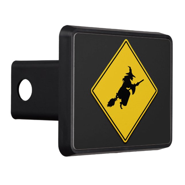 Witch Warning Halloween Hitch Cover (Right)