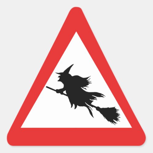 Witch Warning Triangle Sticker