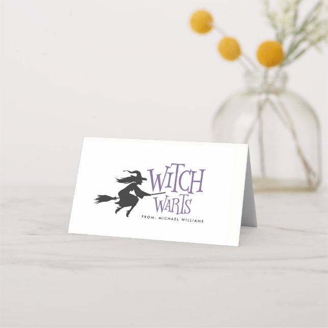 Witch Warts Halloween Candy Bag Topper Place Card (Front)