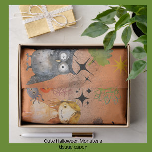 Witch Way? Cute Monsters Halloween Tissue Paper