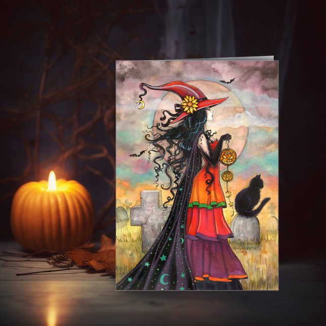 Witch Way Halloween Witch Art Card (Creator Uploaded)