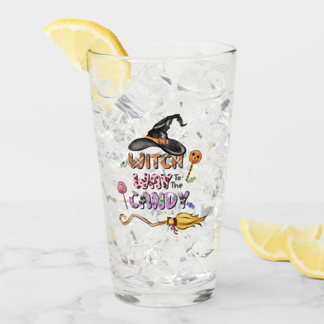 Witch Way to the Candy – Fun Halloween Glass (Front Ice)