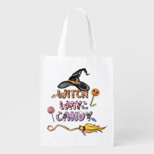 Witch Way to the Candy – Fun Halloween Grocery Bag