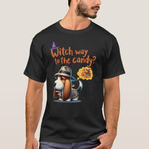 Witch way to the candy Funny Halloween T_Shirt