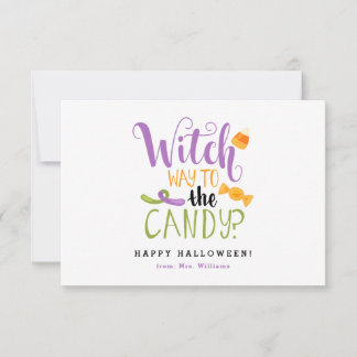 Witch Way to the Candy Halloween Cards
