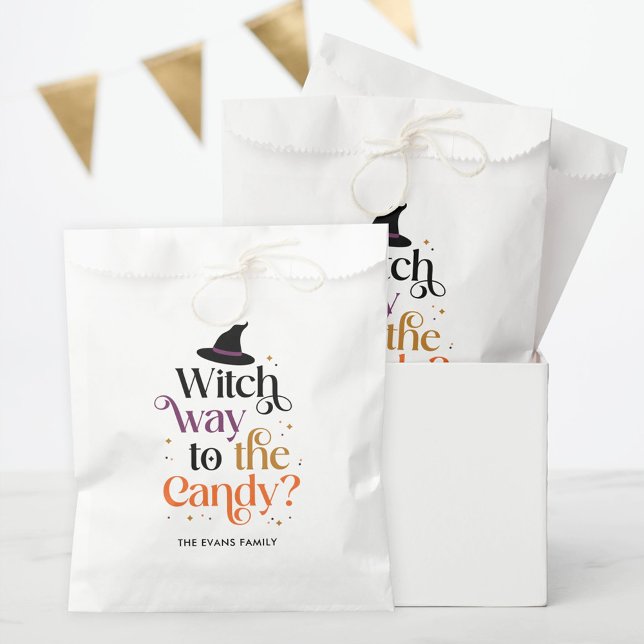 Witch Way To The Candy Halloween Party Favor Bag (Creator Uploaded)