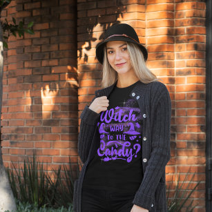 Witch Way to the Candy Halloween T-Shirt