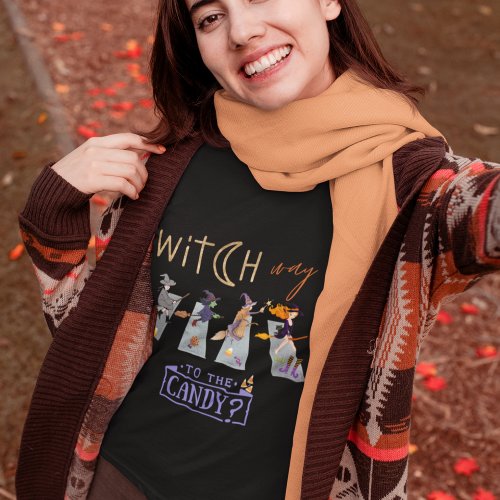 Witch Way to the Candy Halloween T_Shirt