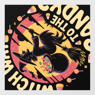 Witch Way to the Candy Halloween T-shirt Wall Decal