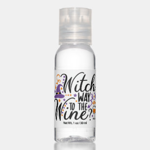Witch Way to the Wine Cute Halloween Typography Hand Sanitizer
