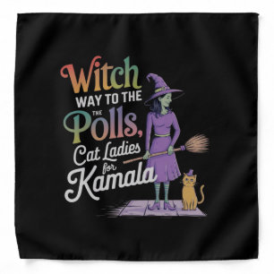 Witch Way to Vote? Cat Ladies for Kamala Harris Bandana