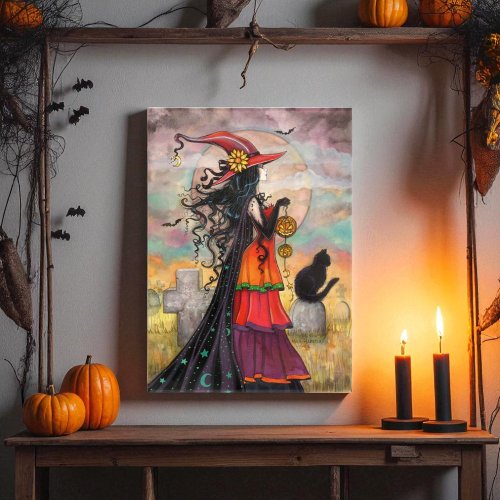 Witch Way Wiccan Halloween Art by Molly Harrison