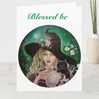 Witch wiccan blessed be greeting card