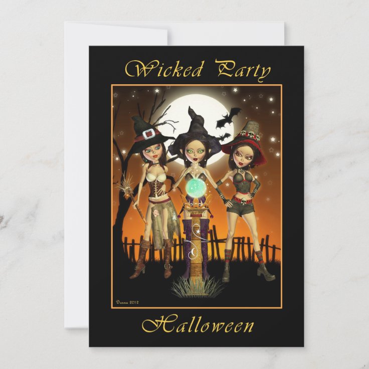 Witch Wicked Halloween Party Invitation | Zazzle