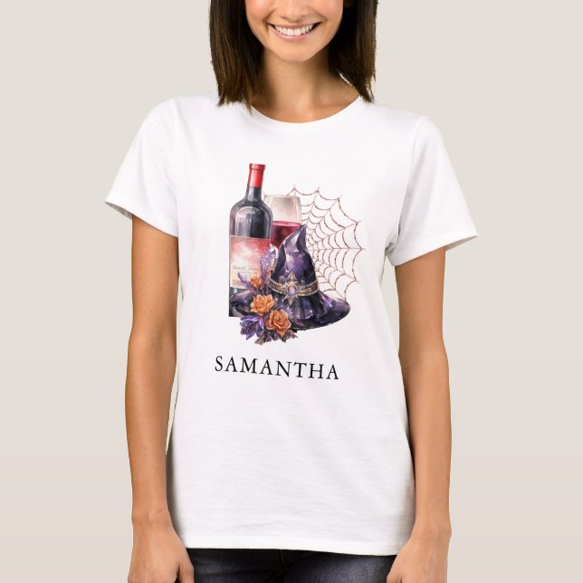  Witch Wine  Gothic  Bachelorette Party  T-Shirt (Front)