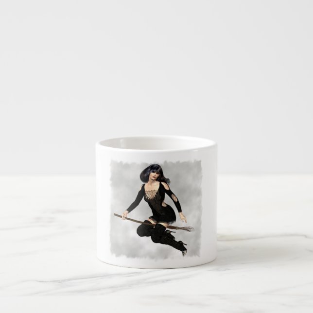 Witch with Broom Specialty Mug (Front)