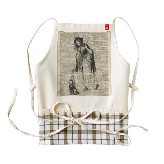 Witch With Cat Haloowen Party Gift Decoration Zazzle HEART Apron