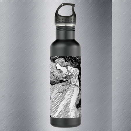Witch With Cats Stainless Steel Water Bottle