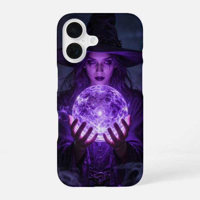 Witch with Glowing Orb Purple Case (Back)