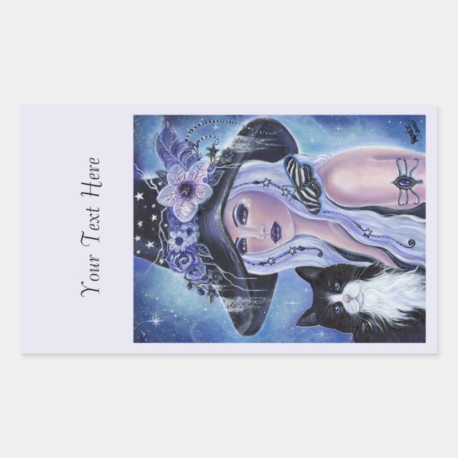 Witch with kitty labels by Renee Lavoie (Front)