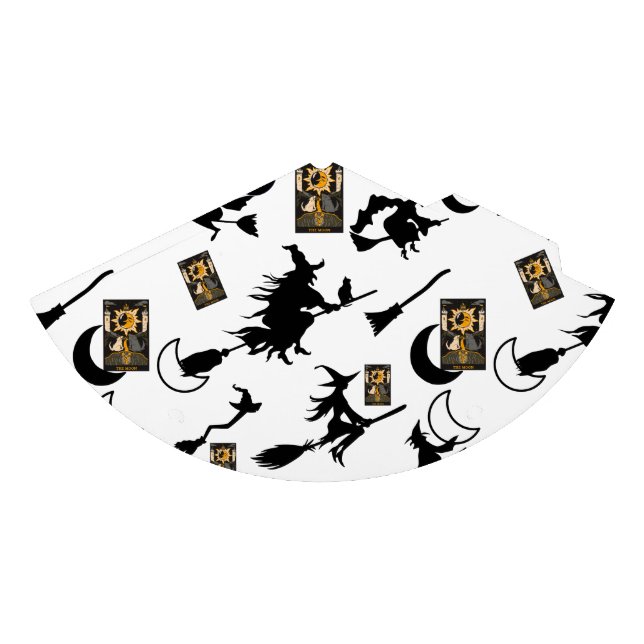 Witch wizard blackcat moon bloomstick party hat (Front)