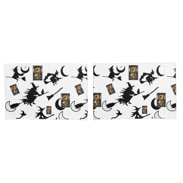 Witch wizard blackcat moon bloomstick pillow case (Front-Set)
