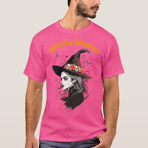 Witch Woman Beautiful Witch witch for cute Hallowe T_Shirt