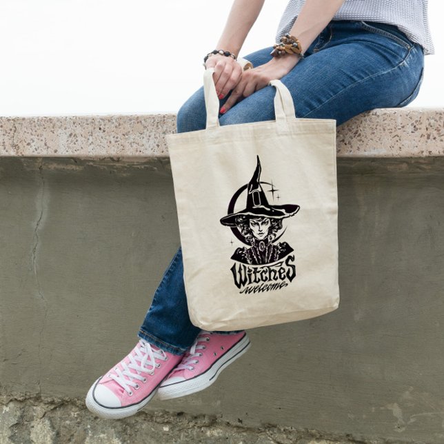 Witch Woman Halloween Tote Bag (Creator Uploaded)