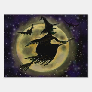 Witch Yard Decoration Sign