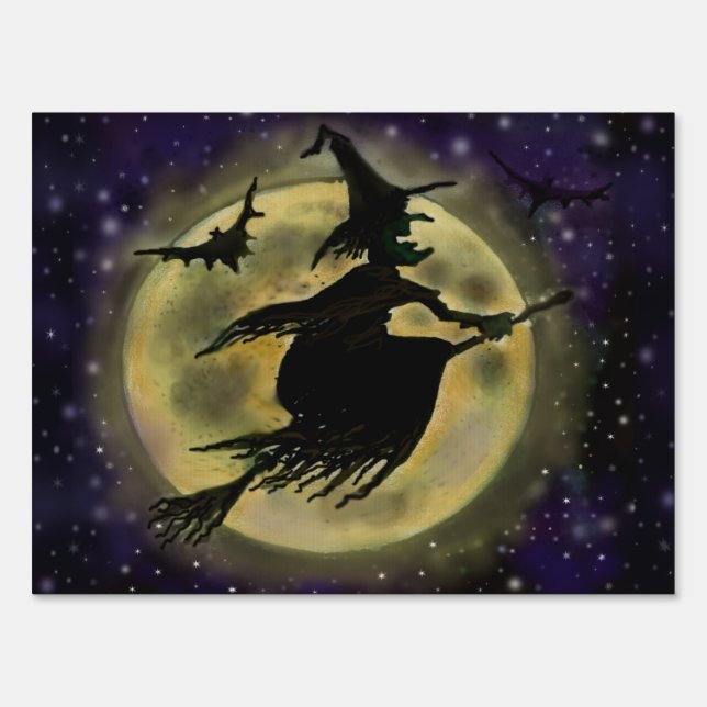 Witch Yard Decoration Yard Sign (Front)