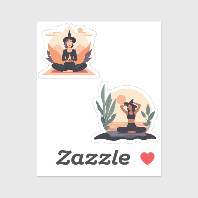 witch yoga sticker (Sheet)
