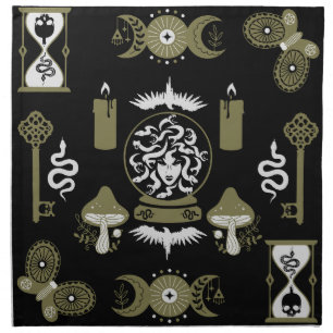 Witchcore Aesthetic Decor Cloth Napkin