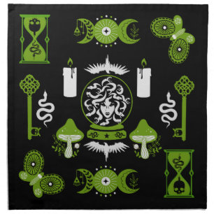 Witchcore Aesthetic Decor Cloth Napkin